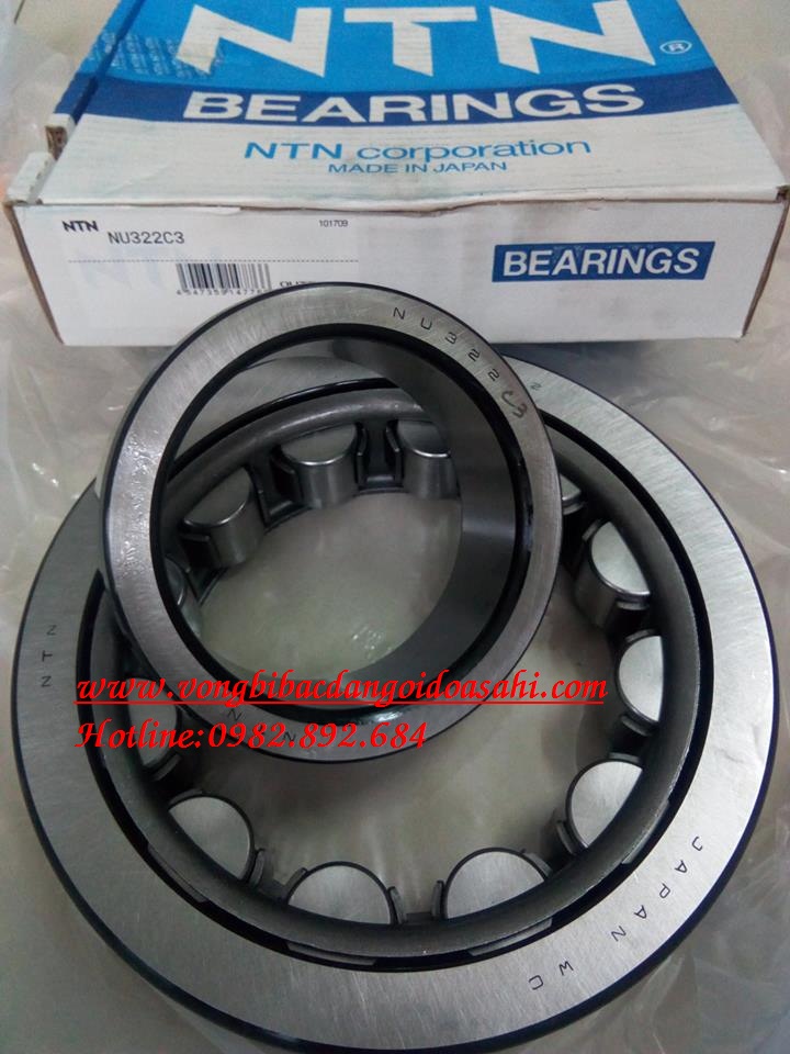 VÒNG BI - BẠC ĐẠN - NU322C3 NTN 3 VÒNG BI - BẠC ĐẠN - NU322C3 NTN