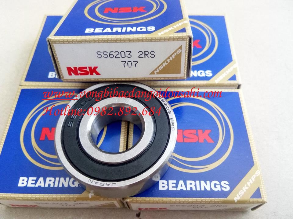 VÒNG BI INOX SS6203 2RS NSK 3 VÒNG BI INOX SS6203 2RS NSK