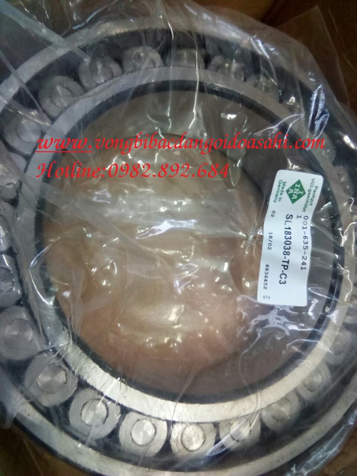 VÒNG BI BẠC ĐẠN SL 183 038 TP C3 3 VÒNG BI BẠC ĐẠN SL 183 038 TP C3