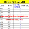 BẢNG GIÁ GỐI ĐỠ 1 BẢNG GIÁ GỐI ĐỠ